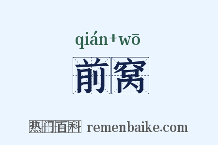 前窝是什么意思的图片
